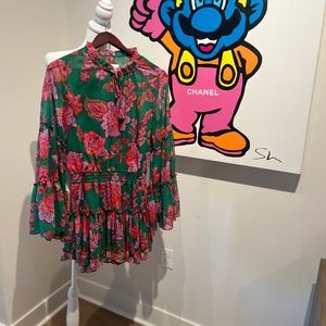 Misa Los Angeles Floral Mini Dress Size Small